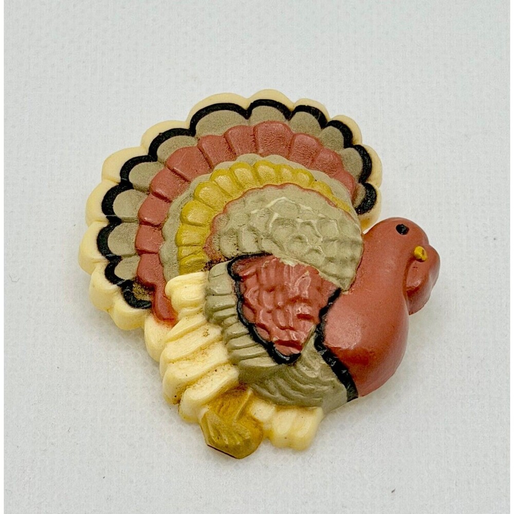 Vintage Hallmark Thanksgiving Turkey Brooch Lapel Pin